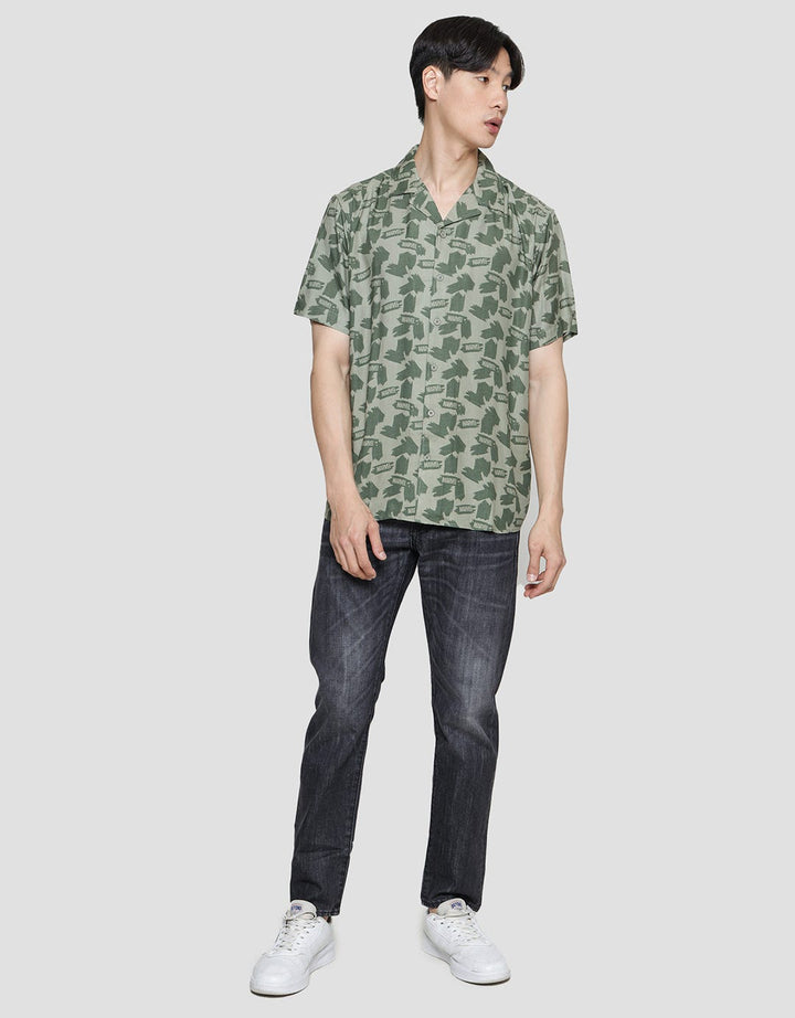 Marvel all Logo Kemeja Casual Pria