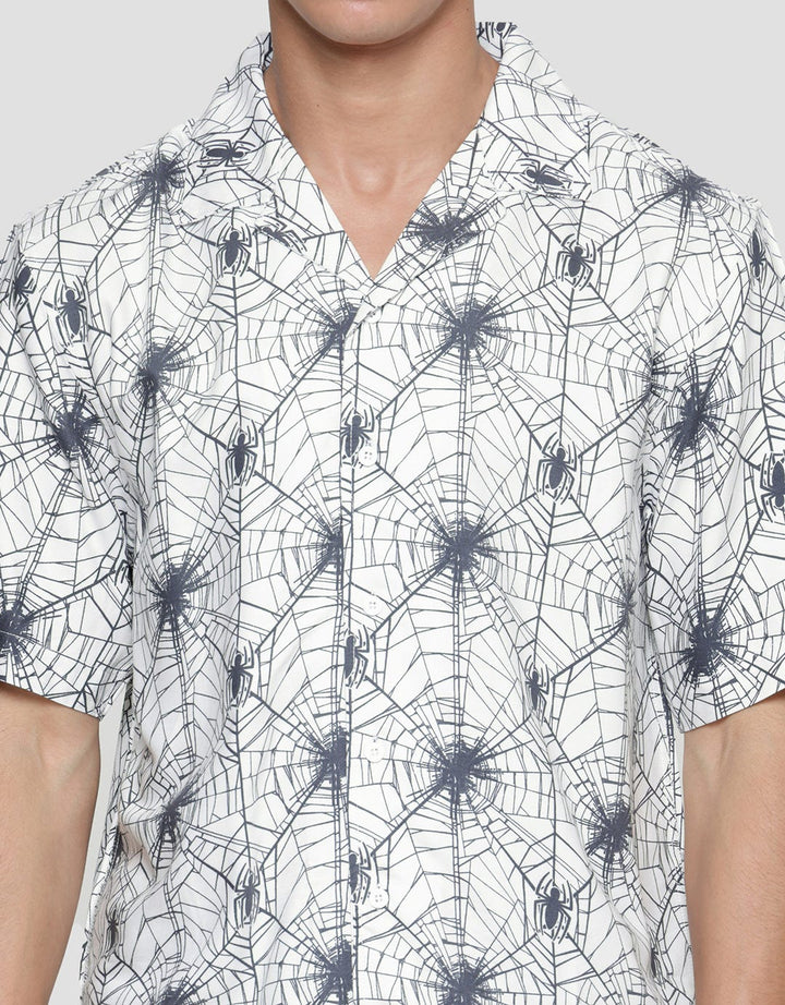 Marvel Kemeja Lengan Pendek Pria Fullprint All Spiderman