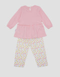Pipiniko Icon Cat Flower Pakaian Set Anak Perempuan