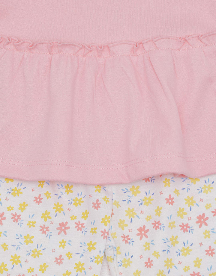 Pipiniko Icon Cat Flower Pakaian Set Anak Perempuan