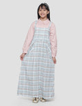 Sweet Miss Leb Modest Overall Kotak Geber Maxi Dress Anak Perempuan