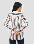 Geela Official Aemma White Stripe Kemeja Wanita
