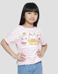 Aero Cat Stripe Kaos Anak Perempuan