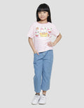 Aero Cat Stripe Kaos Anak Perempuan