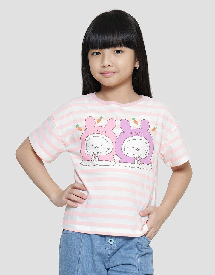 Aero Salur Bunny Carrot Kaos Lengan Pendek Anak Perempuan