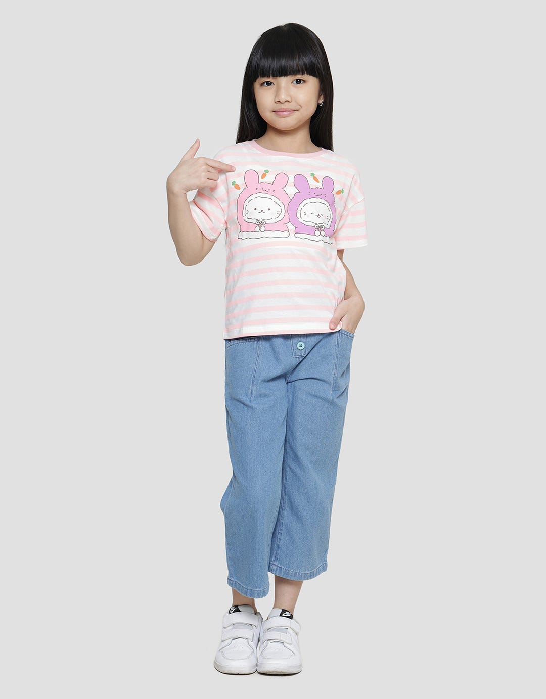 Aero Salur Bunny Carrot Kaos Lengan Pendek Anak Perempuan