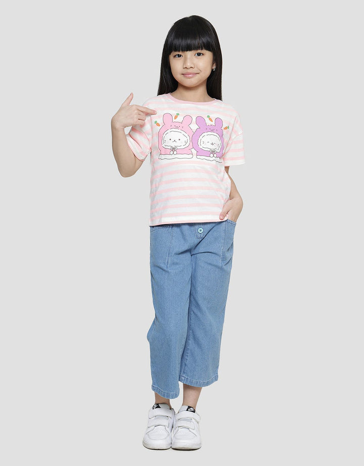 Aero Salur Bunny Carrot Kaos Lengan Pendek Anak Perempuan