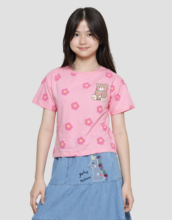 Aero Bear Flower Girls T-shirt