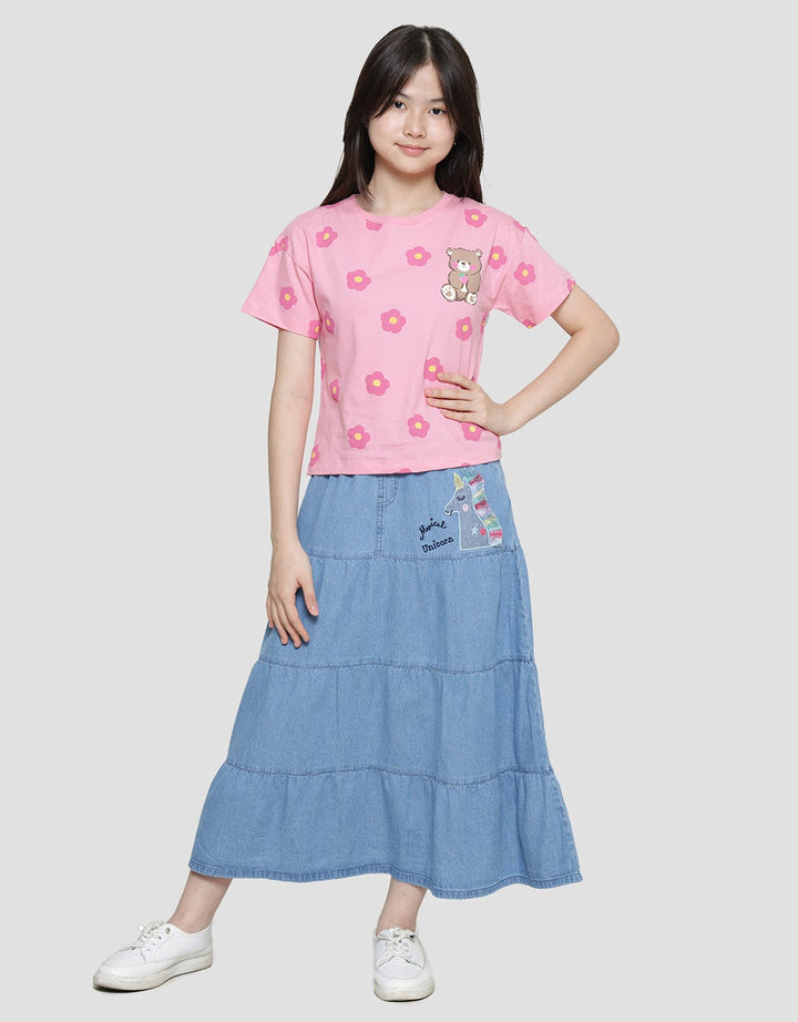 Aero Bear Flower Girls T-shirt