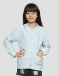 Aero Kancing Depan Ruffle Jaket Kardigan Anak Perempuan