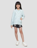 Aero Kancing Depan Ruffle Jaket Kardigan Anak Perempuan