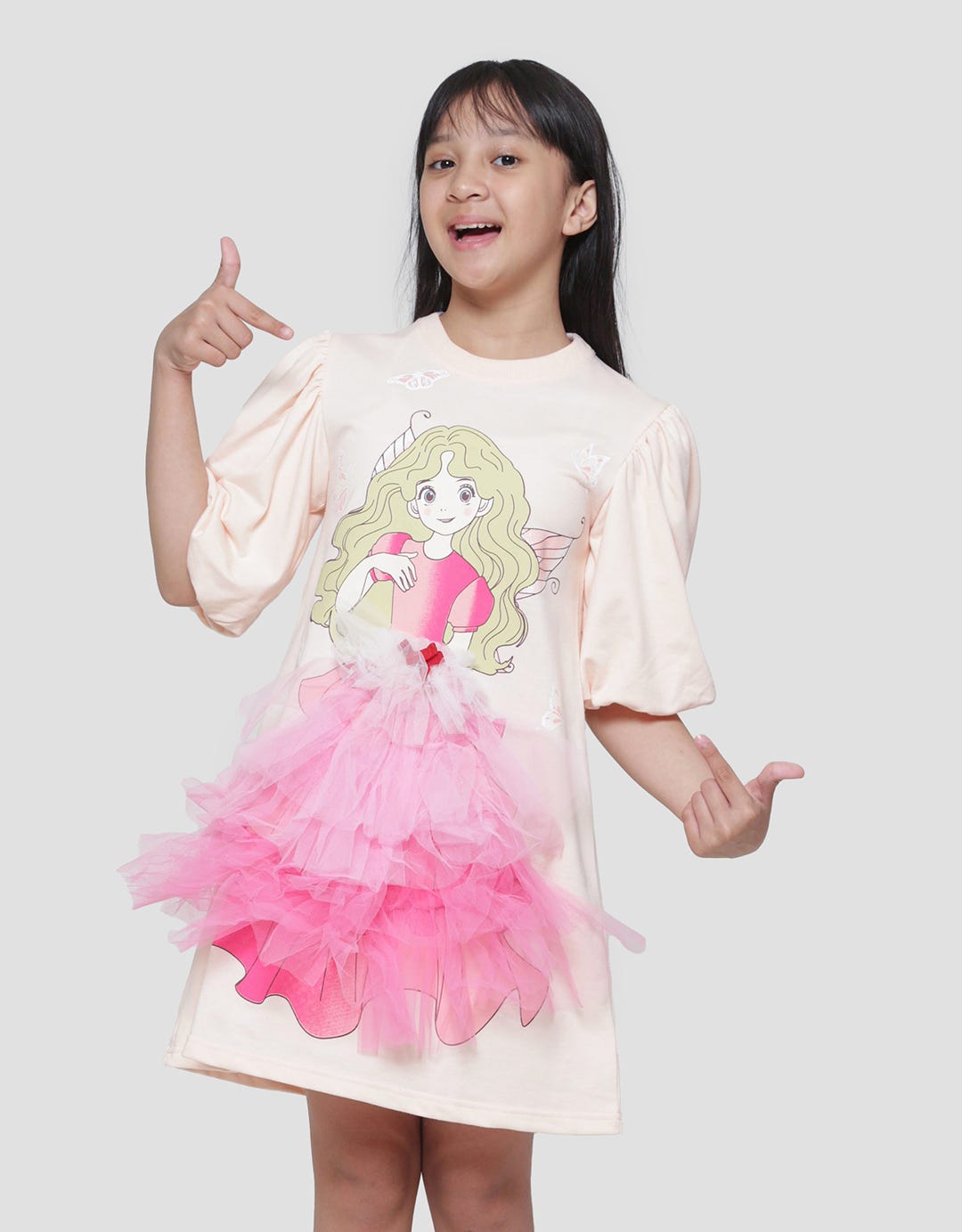 Aero Balloon Midi Dress Tile Midi Dress Anak Perempuan