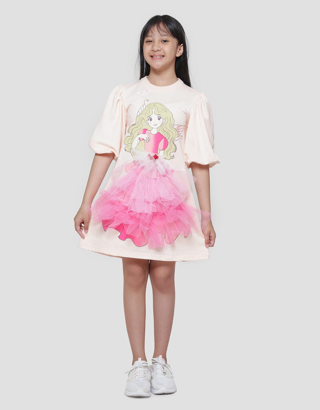 Aero Balloon Midi Dress Tile Midi Dress Anak Perempuan