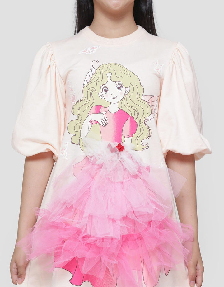 Aero Balloon Midi Dress Tile Midi Dress Anak Perempuan