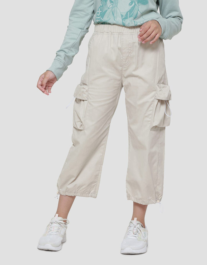 Aero Woven Kargo Stopper Pocket Kaki Celana Panjang Anak Perempuan