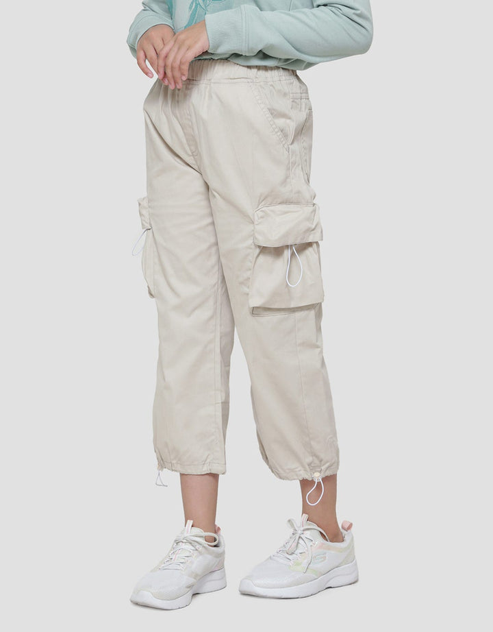 Aero Woven Kargo Stopper Pocket Kaki Celana Panjang Anak Perempuan