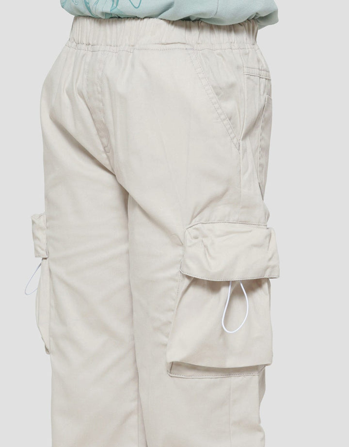 Aero Woven Kargo Stopper Pocket Kaki Celana Panjang Anak Perempuan