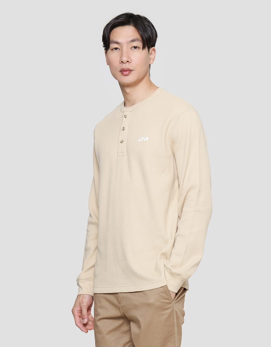 Lois Texture Waffle Sweatshirt Pria