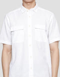 Lois Plain Look Double Pocket Kemeja Pria