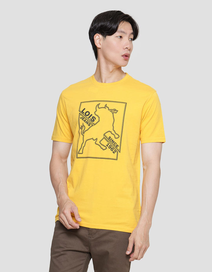 Lois Square Logo Kaos Casual Pria