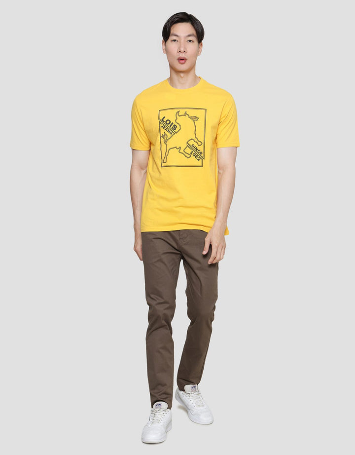 Lois Square Logo Kaos Casual Pria