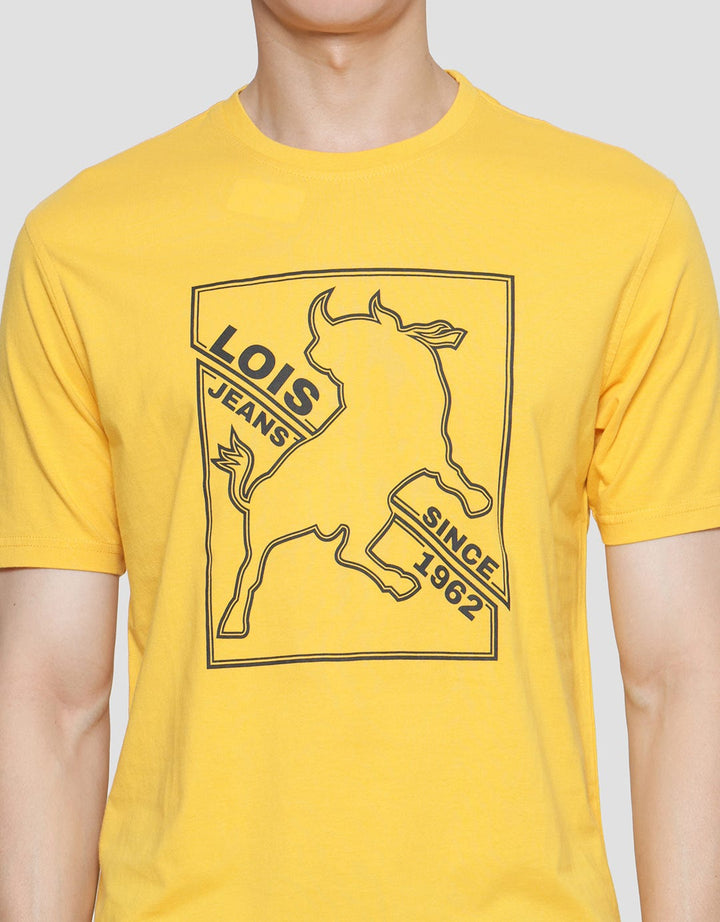 Lois Square Logo Kaos Casual Pria