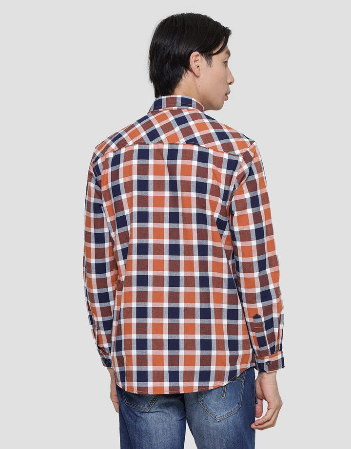 Lois Color Mix Plaid Men's Long Sleeve Shirt