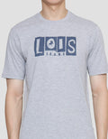 Lois Logo Print Kaos Lengan Pendek Pria
