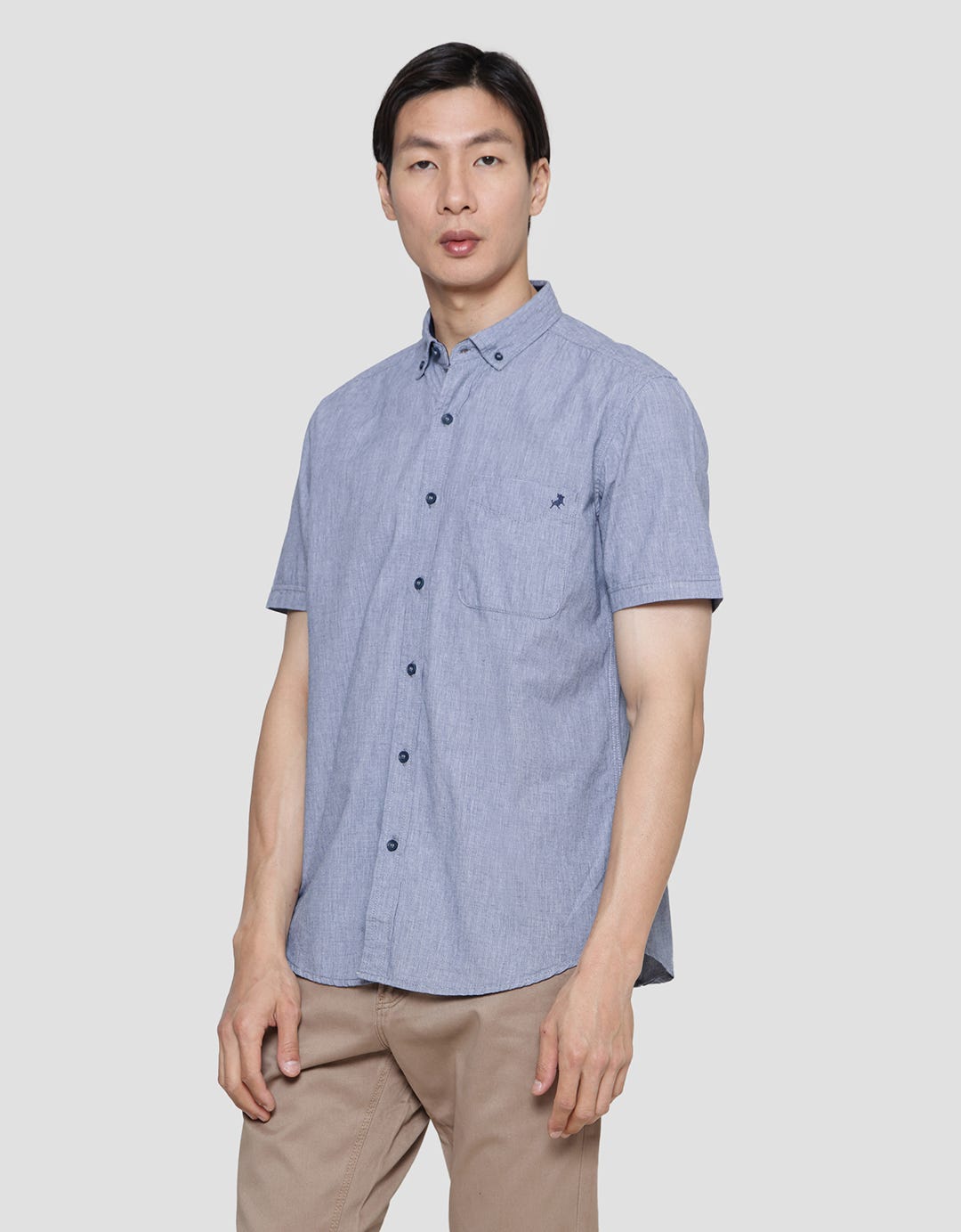 Lois Basic Style Kemeja Lengan Pendek Pria