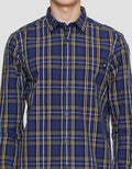 Lois Medium Plaid Print Kemeja Lengan Panjang Pria