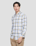 Lois Casual Plaid Look Kemeja Lengan Panjang Pria