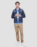 Lois Washed Accent Jaket Denim Pria