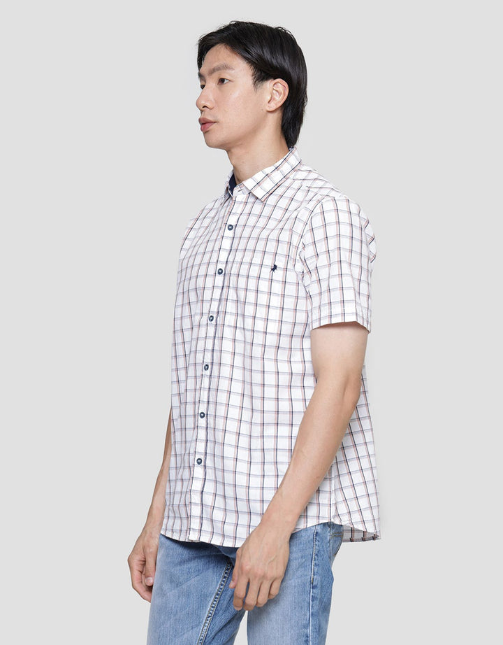 Lois Square Print Kemeja Lengan Pendek Pria