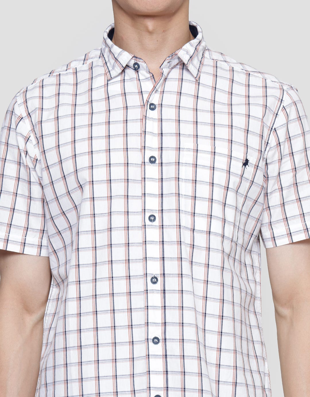 Lois Square Print Kemeja Lengan Pendek Pria