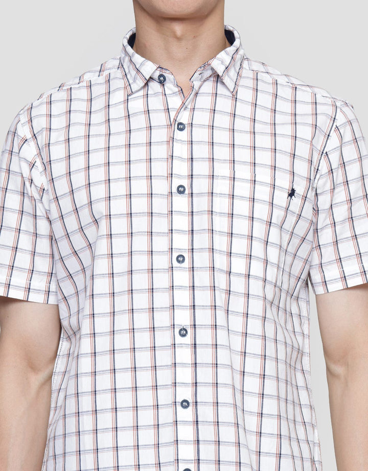 Lois Square Print Kemeja Lengan Pendek Pria