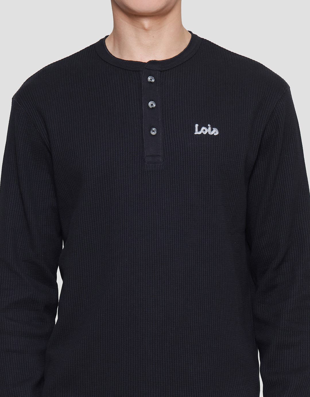 Lois Texture Waffle Sweatshirt Pria