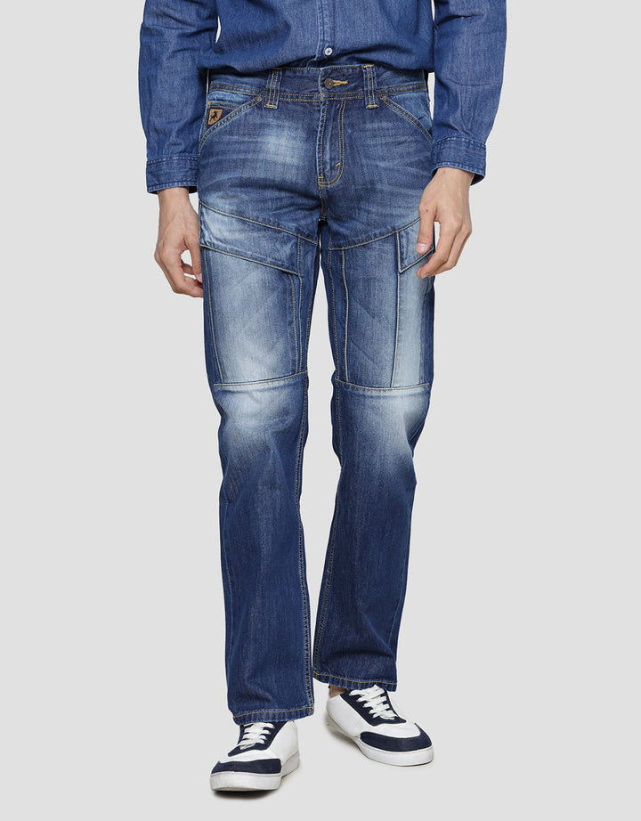 Lois CRG090 Celana Cargo Jeans Pria