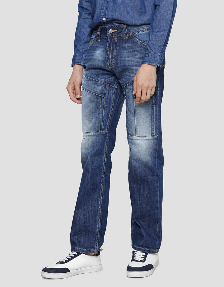 Lois CRG090 Celana Cargo Jeans Pria