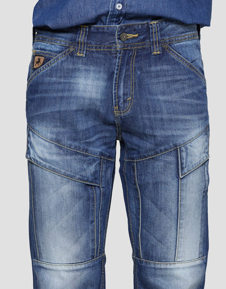 Lois CRG090 Celana Cargo Jeans Pria
