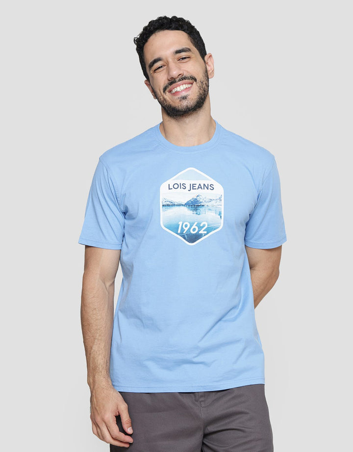 Lois Jeans Logo Graphic Print Kaos Pria