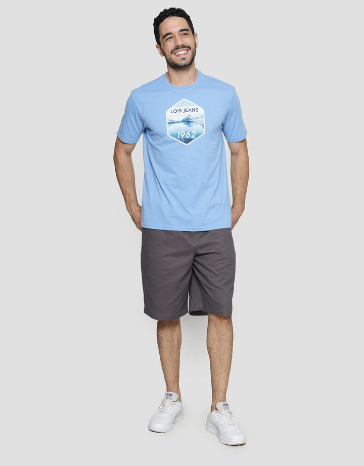 Lois Jeans Logo Graphic Print Kaos Pria