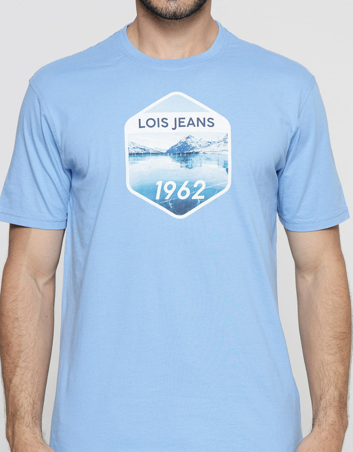 Lois Jeans Logo Graphic Print Kaos Pria