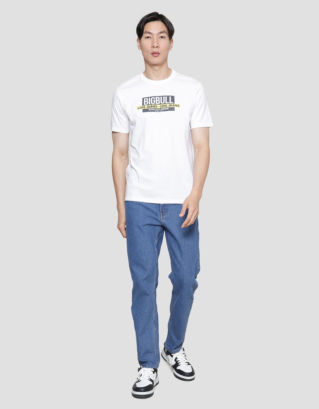 Lois Bigbull Print Kaos Casual Pria