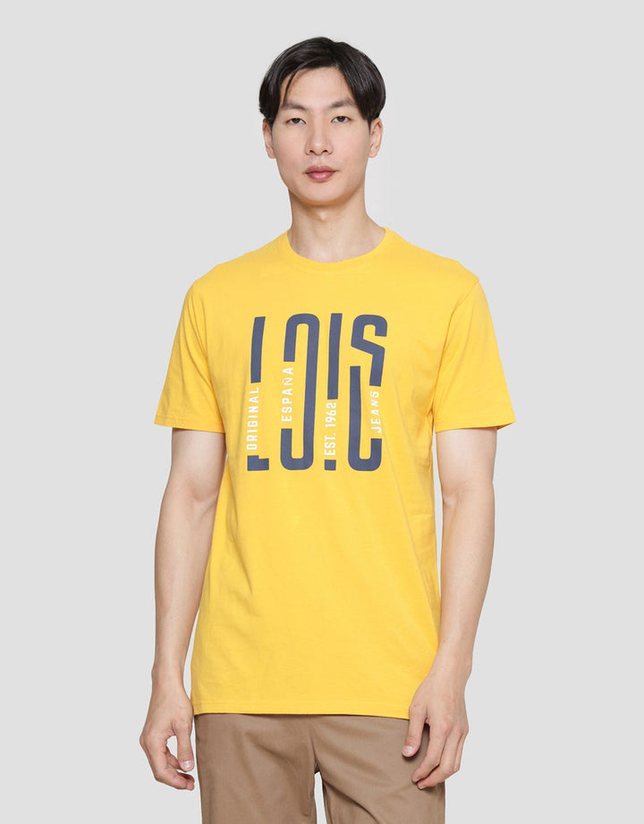 Lois Printed Logo Casual Kaos Pria