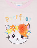 Pipiniko Purrfect Print Kaos Anak Perempuan