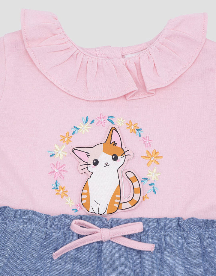 Pipiniko Tier Combi Dress Anak Perempuan