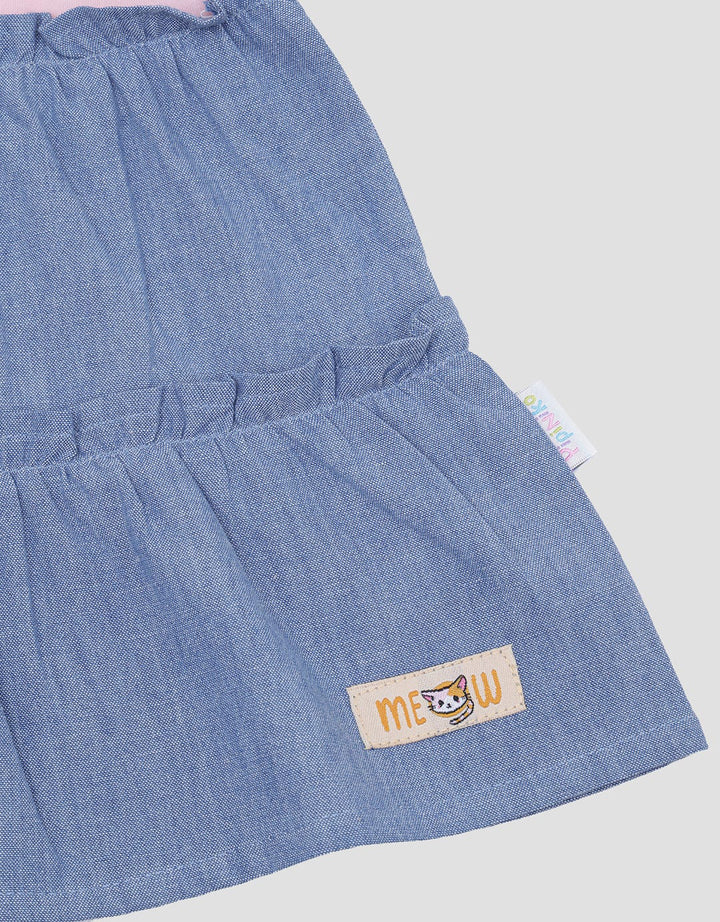 Pipiniko Tier Combi Dress Anak Perempuan
