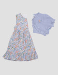 Pipiniko 2Pcs Cardigan Midi Dress Lengan Pendek Anak Perempuan