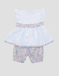 Pipiniko Strip And Bow Set Girls Clothing
