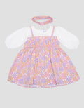 Pipiniko One Piece Flower Print Midi Dress for Girls